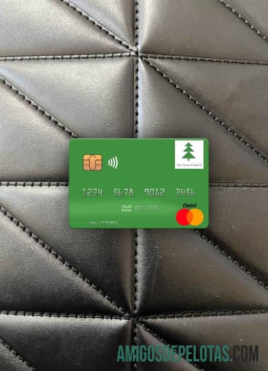 Sudan Selatan Eden komersial bank mastercard tampilan foto depan sampel