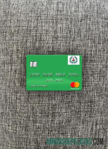 Sudan Selatan Ivory bank mastercard tampilan foto depan desain