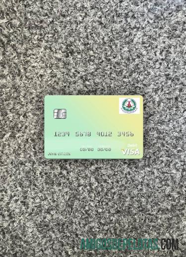 Sudan Selatan Ivory bank visa Debit kartu tampilan foto depan sampel
