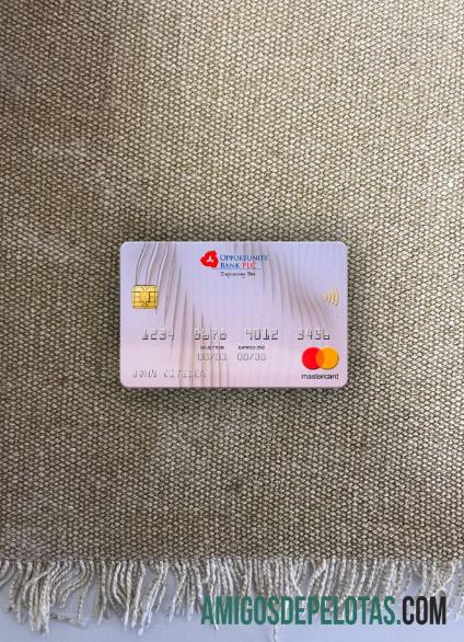 Sudan Selatan Opportunity bank mastercard tampilan foto depan templat