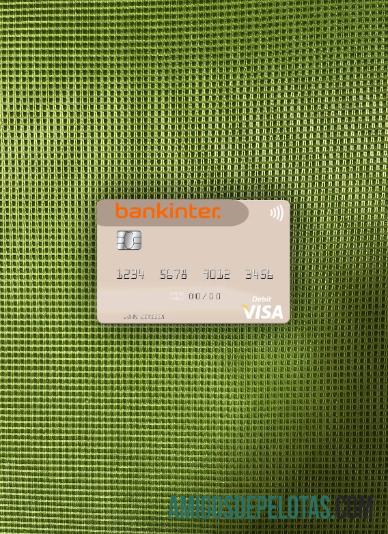 Spanyol Bankinter visa Debit kartu tampilan foto depan pratinjau