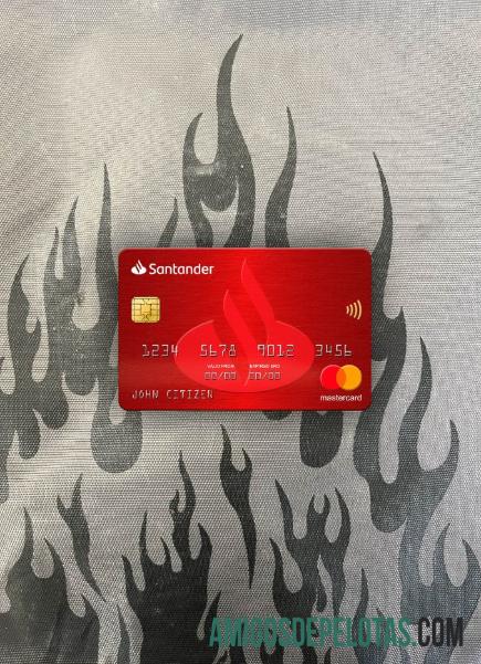 Spanyol Santander bank mastercard tampilan foto depan sampel