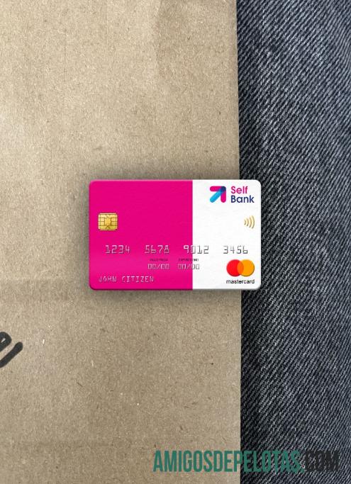 Spanyol Self bank mastercard tampilan foto depan templat
