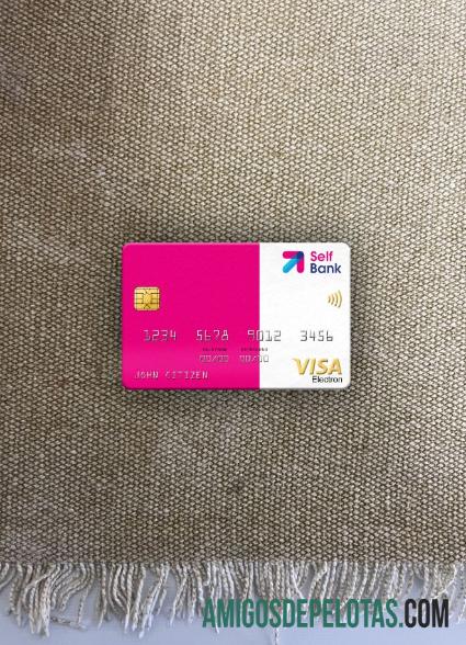 Spanyol Self bank visa electron kartu tampilan foto depan desain