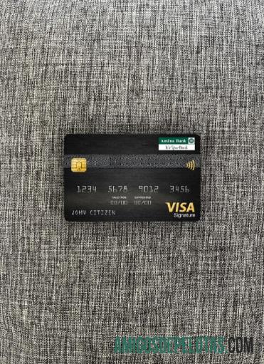 Sri Lanka Amana bank visa Tanda Tangan kartu tampilan foto depan makering