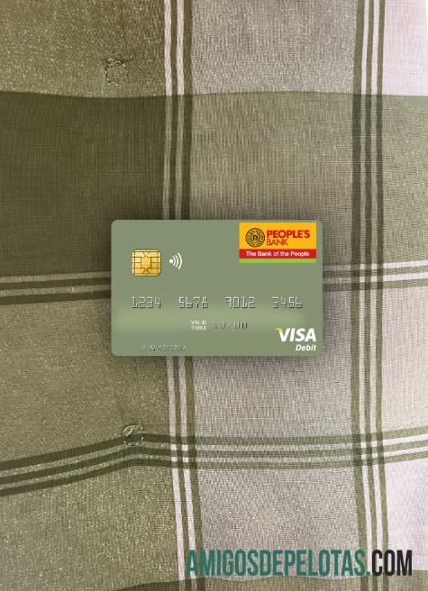 Sri Lanka PeopleΓÇÖs bank visa Debit kartu tampilan foto depan pratinjau