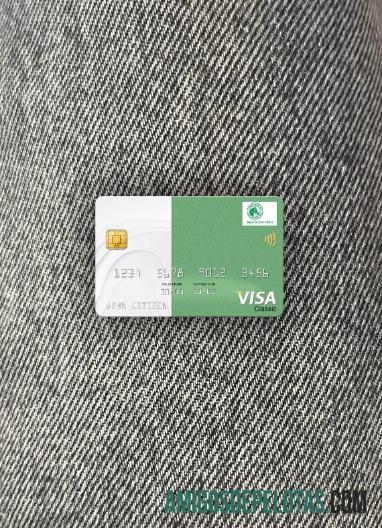 Sudan Arab Saudi Sudanese bank visa classic kartu tampilan foto depan makering