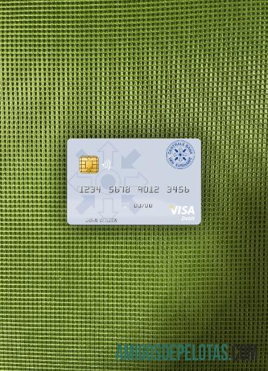 Suriname Centrale bank van Suriname visa Debit kartu tampilan foto depan templat