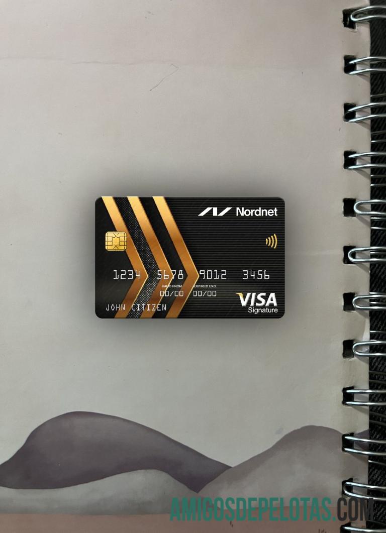 Swedia Nordnet AB bank visa Tanda Tangan kartu tampilan foto depan pratinjau
