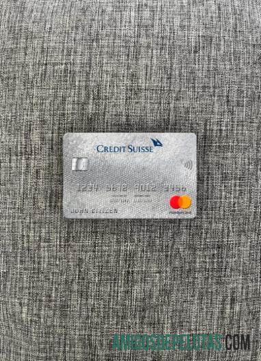 Swiss Kredit Suisse bank mastercard tampilan foto depan desain