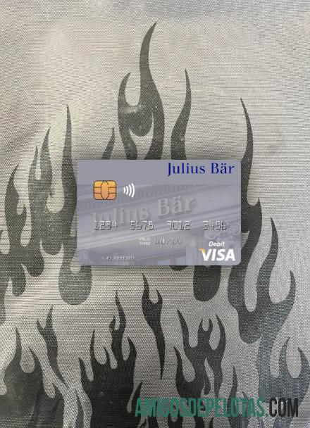 Swiss Julius Baer Group AG visa Debit kartu tampilan foto depan makering