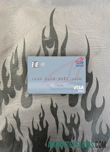 Suriah Gulf bank visa Debit kartu tampilan foto depan makering