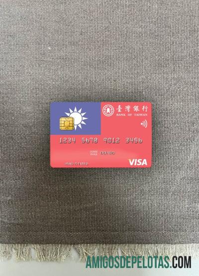 Taiwan bank of Taiwan visa Debit kartu tampilan foto depan desain