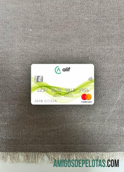 Tajikistan Alif bank mastercard tampilan foto depan makering