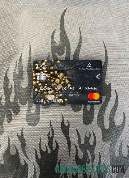 Tajikistan The First MicroFinance (FMFB) bank mastercard gold tampilan foto depan makering