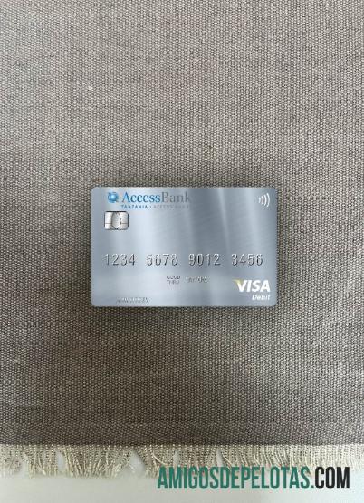 Tanzania AccessBank visa Debit kartu tampilan foto depan desain