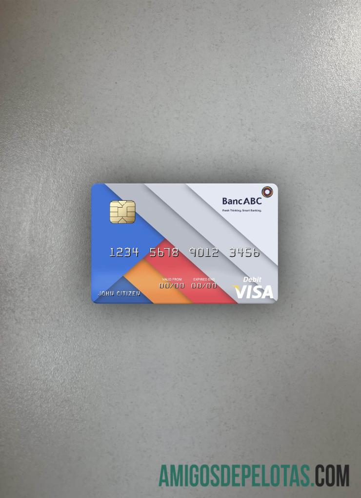 Tanzania BancABC visa Debit kartu tampilan foto depan desain