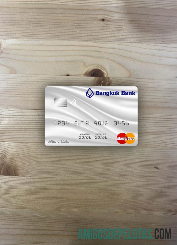 Thailand Bangkok bank mastercard abu-abu tampilan foto depan makering