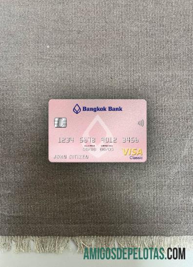 Thailand Bangkok bank visa classic kartu tampilan foto depan pratinjau