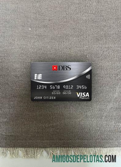 Thailand DBS bank platinum visa kartu tampilan foto depan desain