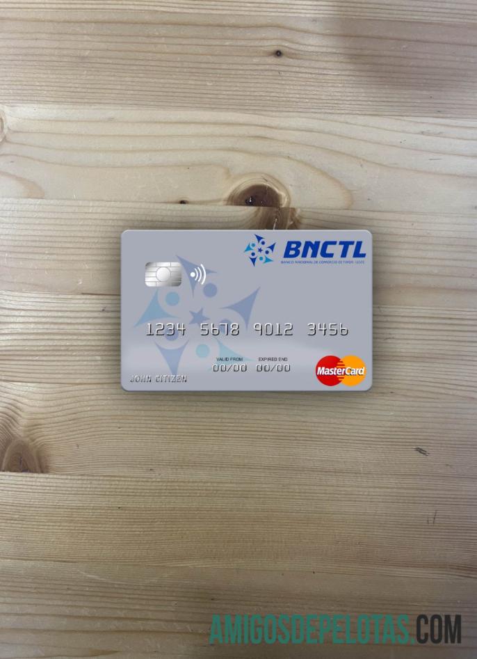 Timor Leste Banco Nacional de Come╠ürcio de Timor Leste mastercard tampilan foto depan pratinjau