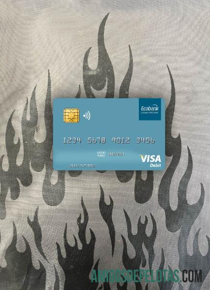 Togo Ecobank visa Debit kartu tampilan foto depan makering