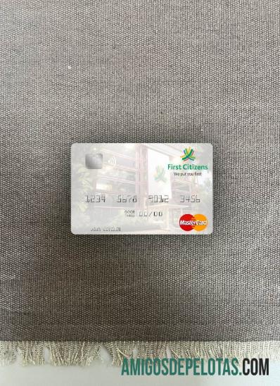 Trinidad dan Tobago First Citizes bank mastercard tampilan foto depan pratinjau
