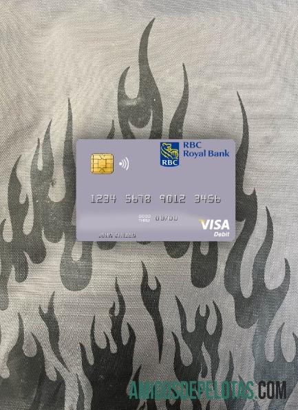 Trinidad dan Tobago RBC Royal bank visa Debit kartu tampilan foto depan makering