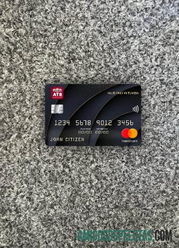 Tunisia ATB bank mastercard tampilan foto depan sampel