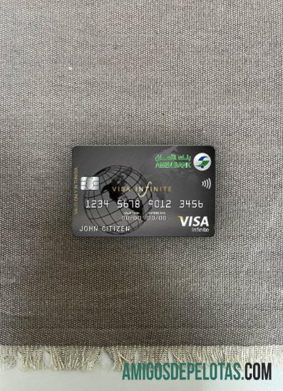 Tunisia Amen bank infinite visa kartu tampilan foto depan makering