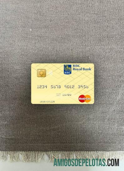Tunisia RBC Royal bank mastercard tampilan foto depan templat
