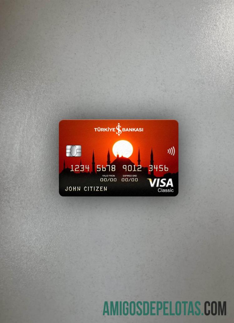 Turki Bankasi bank visa classic kartu tampilan foto depan sampel