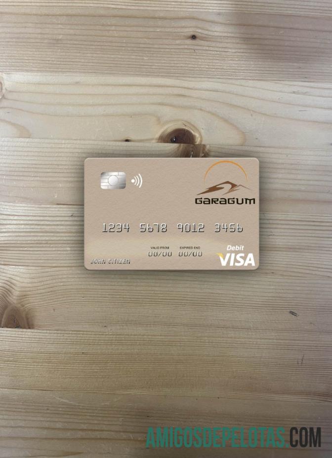 Turkmenistan Garagum IJSB visa Debit kartu tampilan foto depan pratinjau
