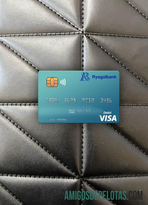 Turkmenistan Rysgal JSCB visa Debit kartu tampilan foto depan sampel