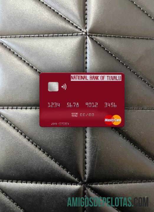 Tuvalu nasional bank of Tuvalu mastercard tampilan foto depan makering