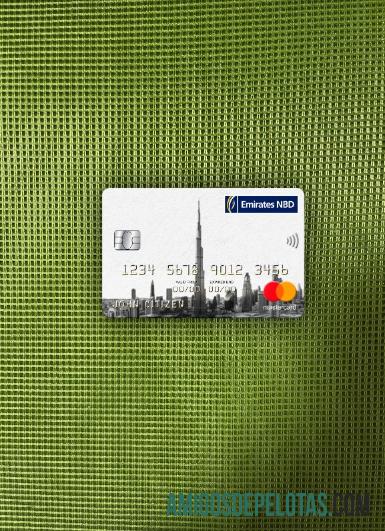 UEA Dubai Emirates NBD bank mastercard tampilan foto depan templat