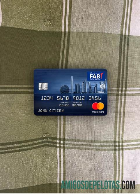 UEA First Abu Dhabi bank mastercard tampilan foto depan pratinjau