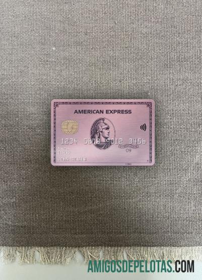 AS ADP Earnings bank AMEX rose gold kartu tampilan foto depan pratinjau