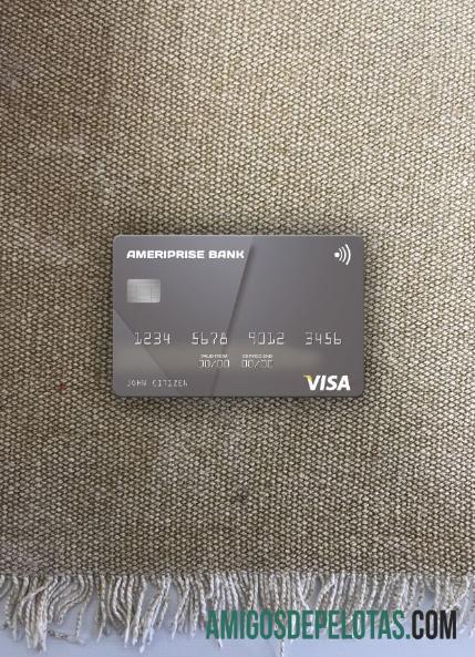 AS Ameriprise bank visa kartu tampilan foto depan templat