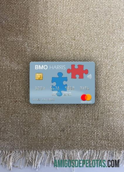 AS BMO Harris bank mastercard tampilan foto depan templat