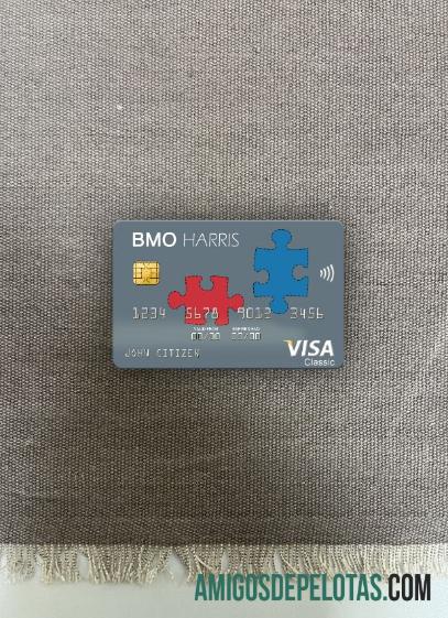 AS BMO Harris bank visa kartu tampilan foto depan sampel