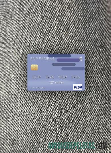 AS BNP Paribas bank visa kartu tampilan foto depan sampel