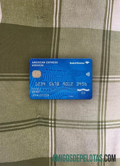 AS bank of Amerika AMEX bisnis kartu tampilan foto depan templat