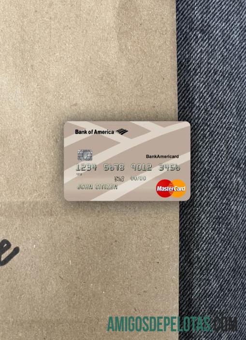 AS bank of Amerika bank mastercard tampilan foto depan desain