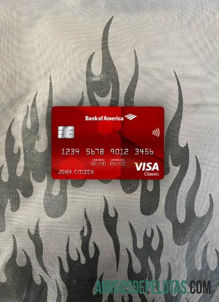 AS bank of Amerika bank visa classic kartu tampilan foto depan desain