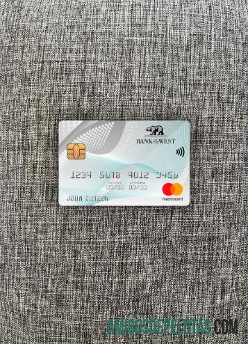 AS bank of the West bank mastercard tampilan foto depan desain