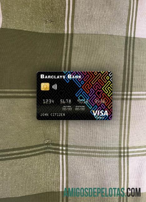 AS Barclays bank visa kartu tampilan foto depan pratinjau