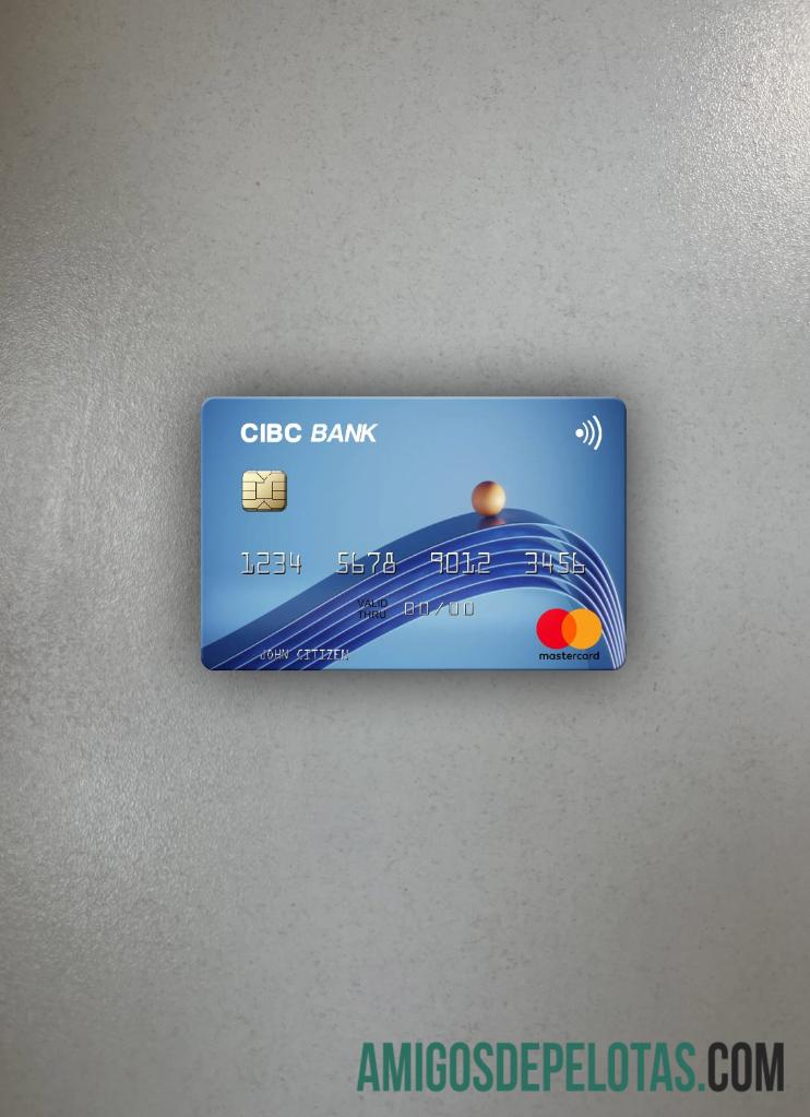 AS CIBC bank mastercard tampilan foto depan templat