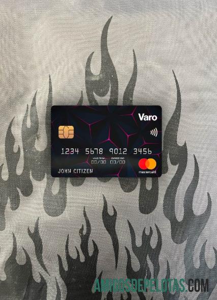 AS California Varo bank mastercard tampilan foto depan templat