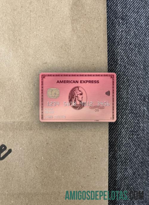 AS Capital One bank AMEX rose gold kartu tampilan foto depan desain